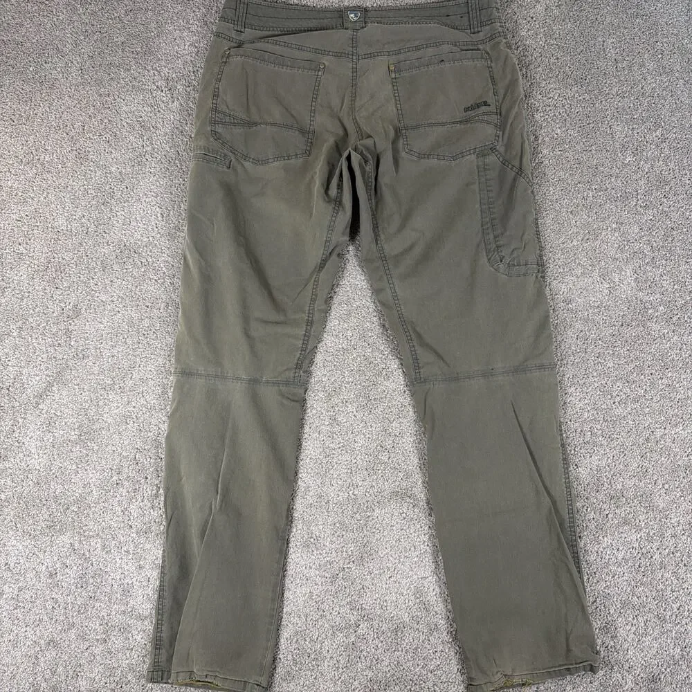 Kuhl Revolvr Pants Mens 38x36 Olive Patina Dyed Hiking Cargo Gorpcore Faded